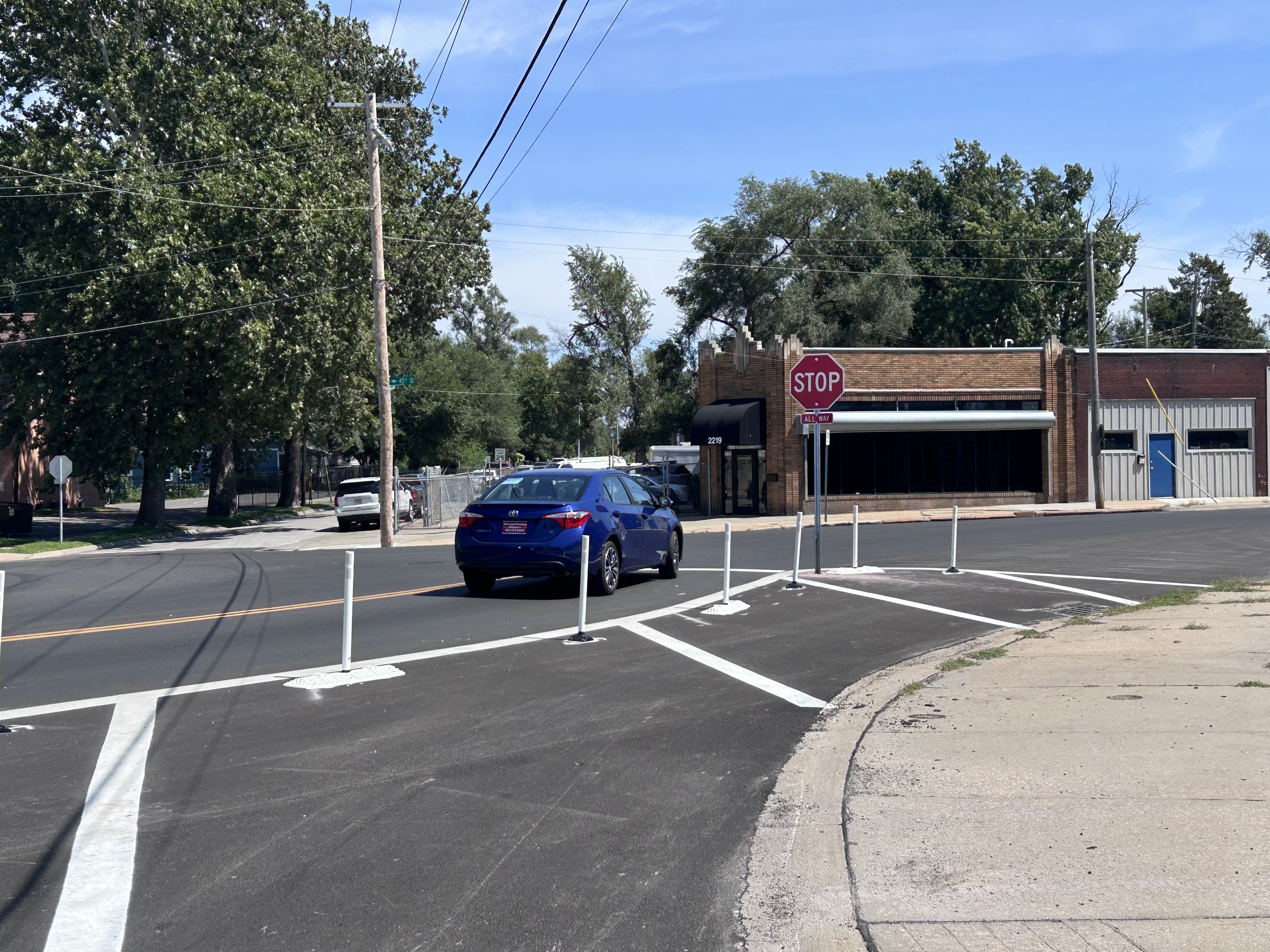 Image showing completed project with new pavement markings