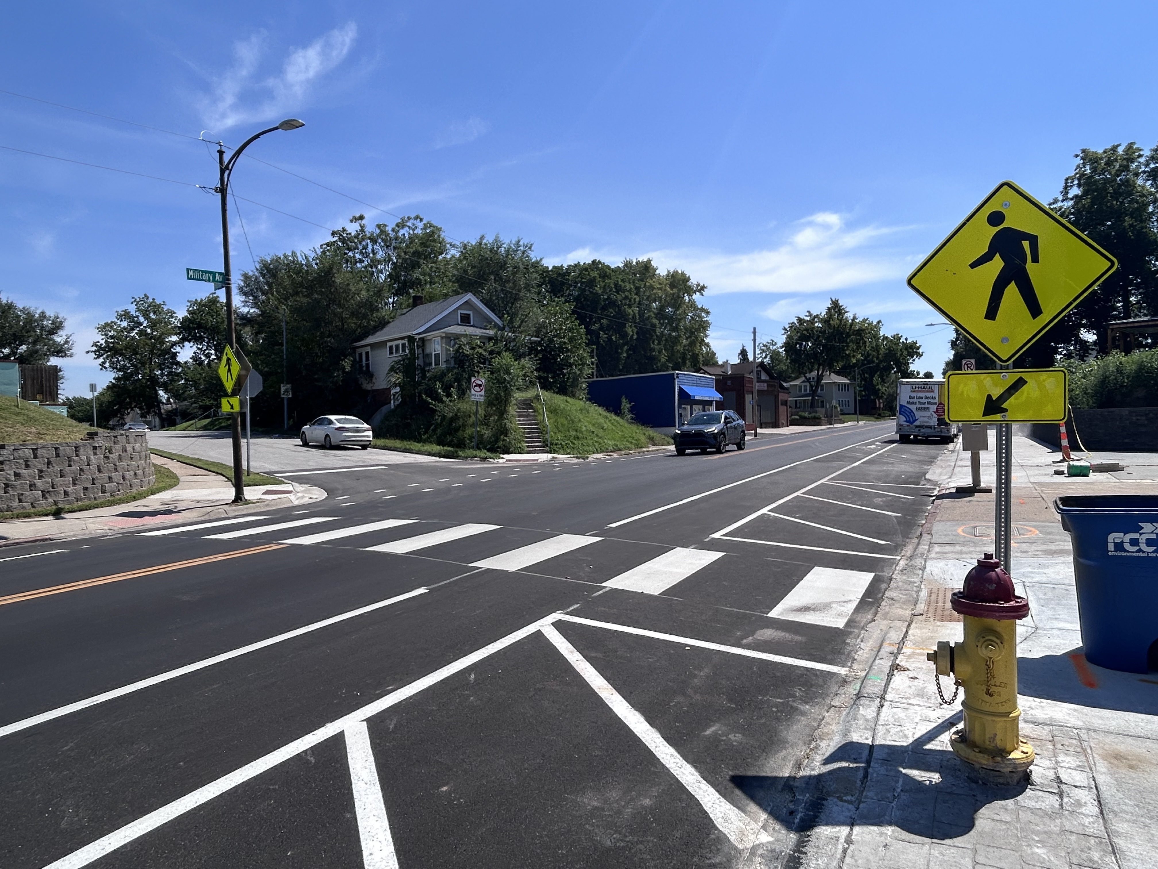 Image showing completed project with new pavement markings