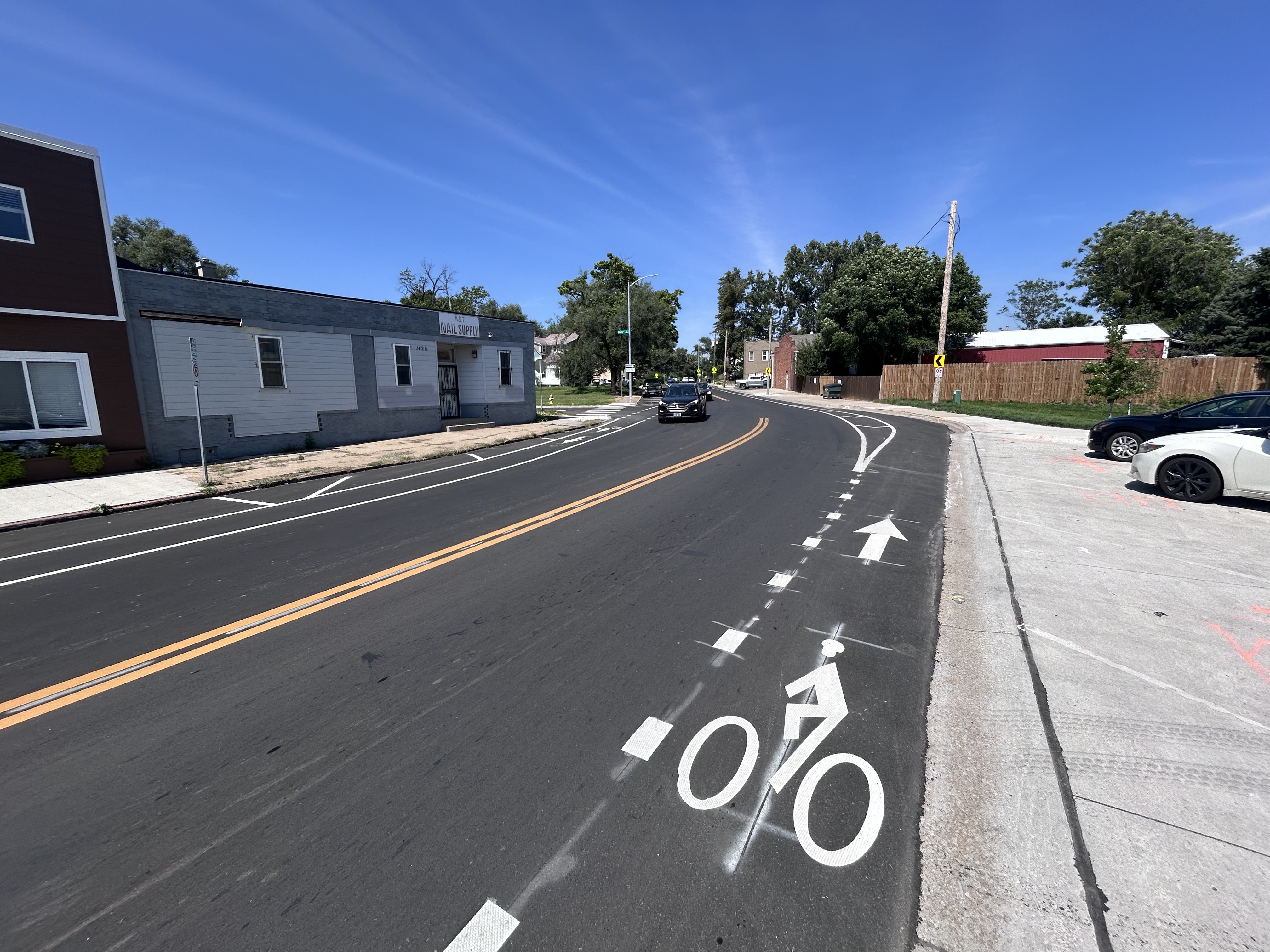 Image showing completed project with new pavement markings